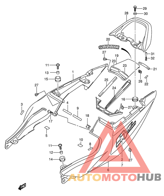 Обтекатель сидения