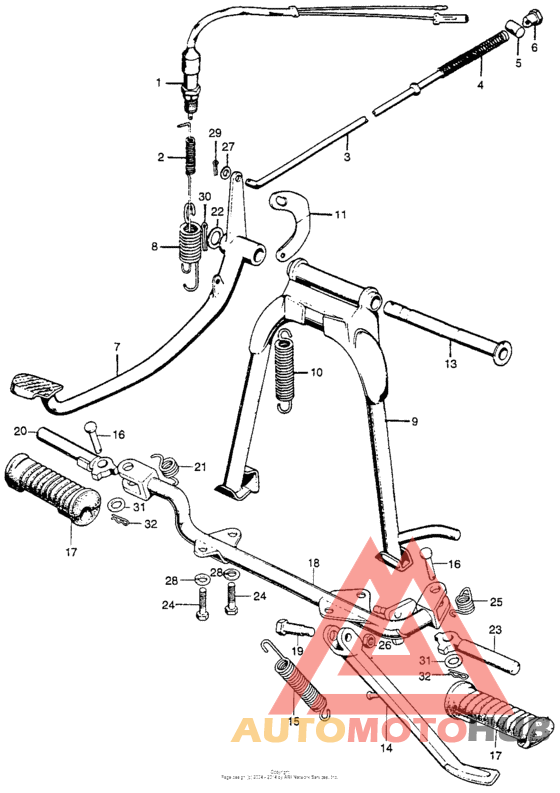 Main stand + step bar