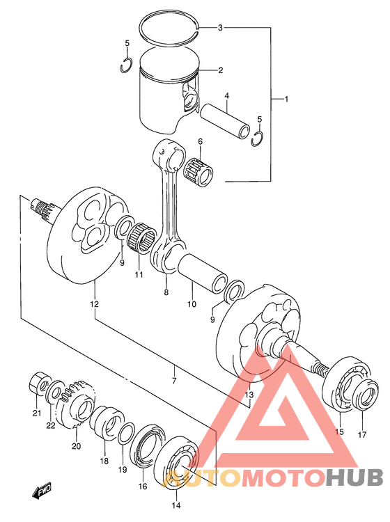 Вал коленчатый