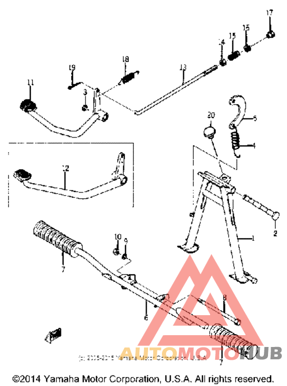 Stand - brake pedal