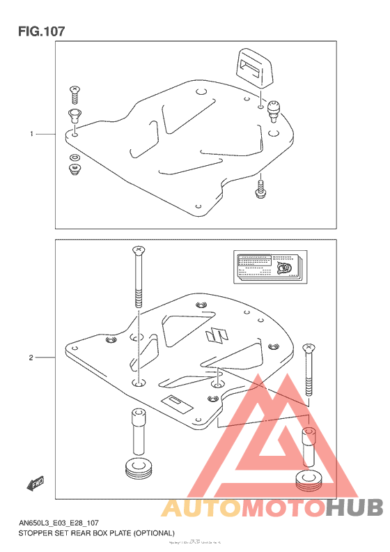 Stopper Set Rear Box Plate (Optional)