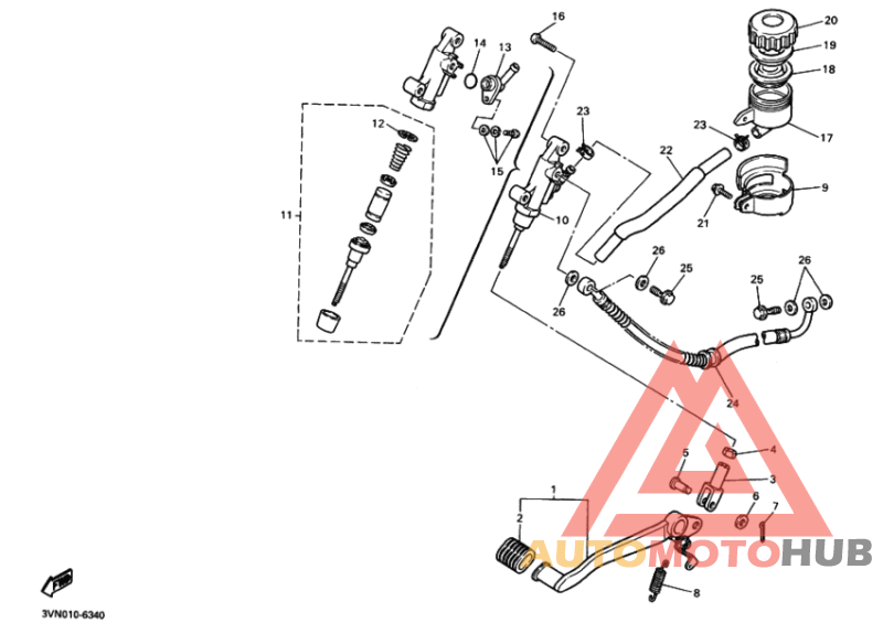 Rr master cylinder assy