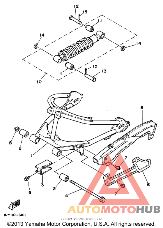 Swing arm-rear shocks