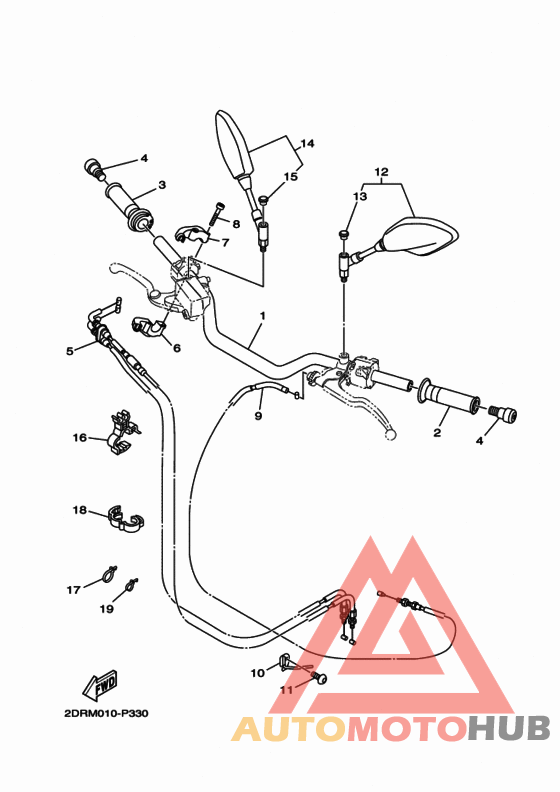 Steering handle & cable