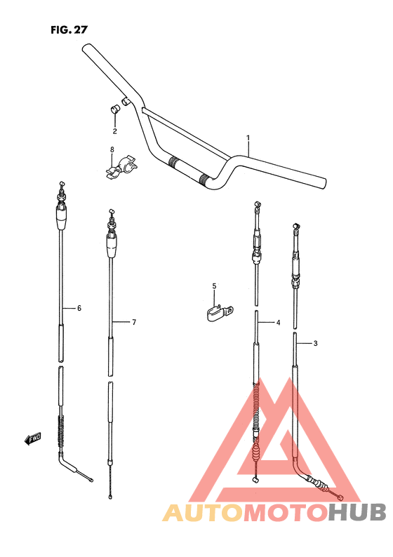 Handlebar - control cable