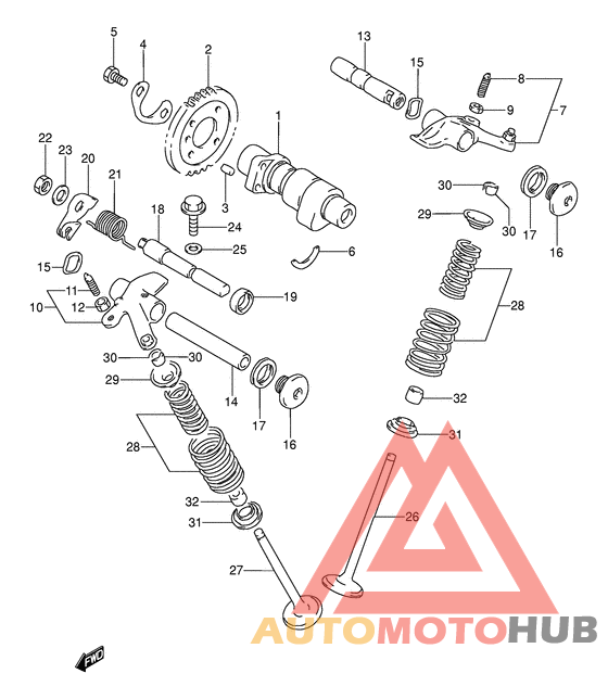 Распределительный вал-клапаны