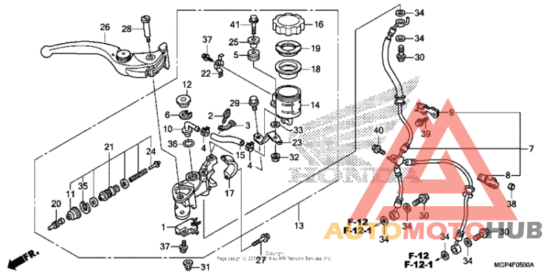 Front brake master cylinder (1)