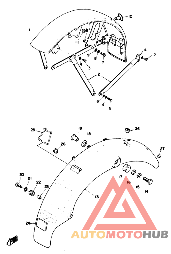 Front fender. rear fender
