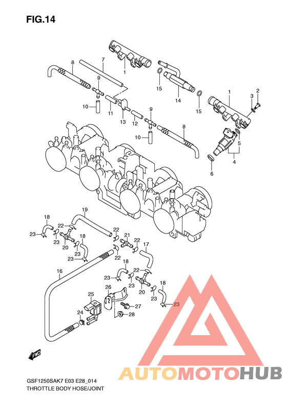 Throttle body hose/joint
