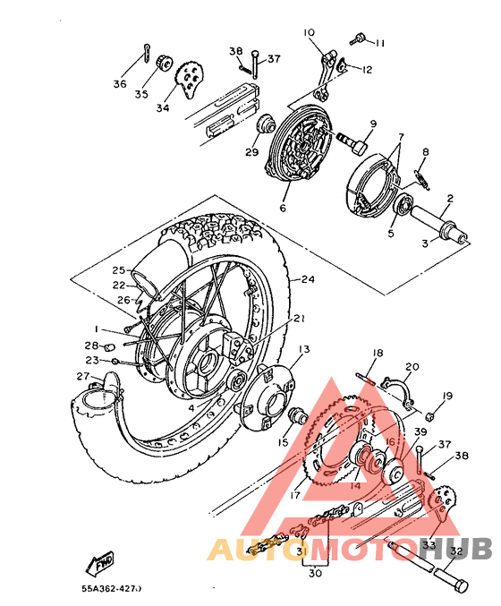 Переднее колесо