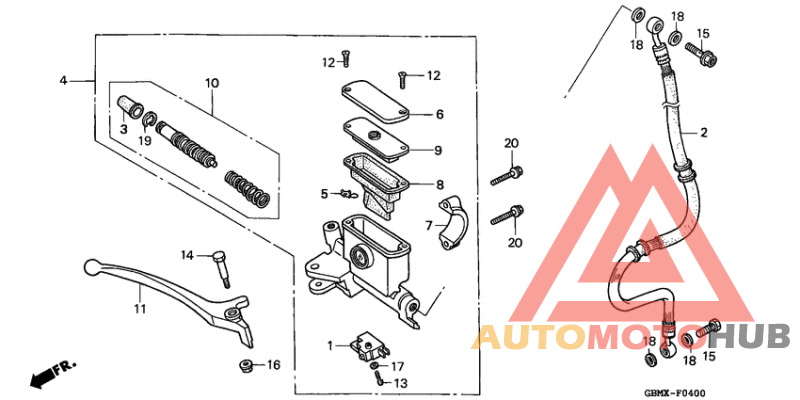 Fr. brake master cylinder
