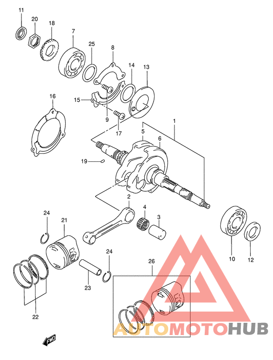 Вал коленчатый
