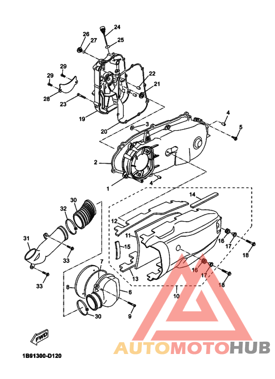 Crankcase cover ass`y  (v