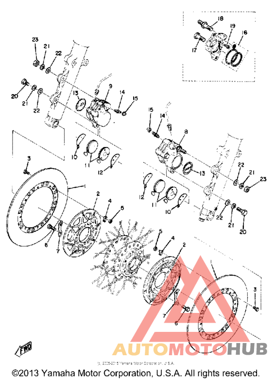 Front disc brake-caliper