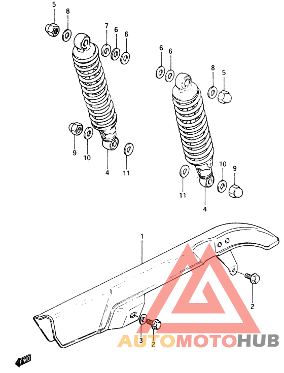 Chain case - shock absorber