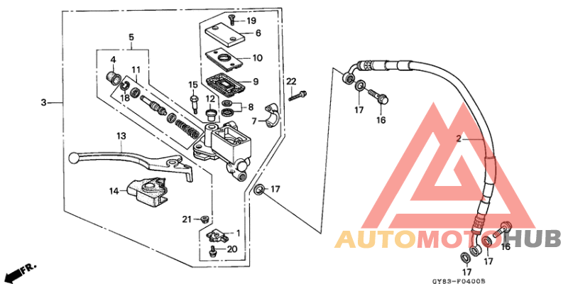 Fr. brake master cylinder