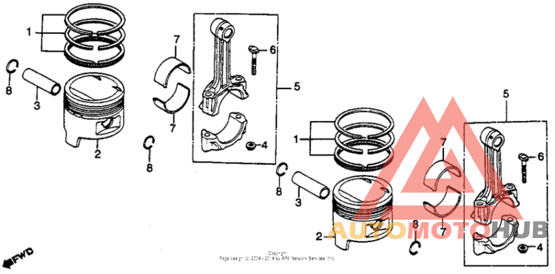 Piston + connecting rod