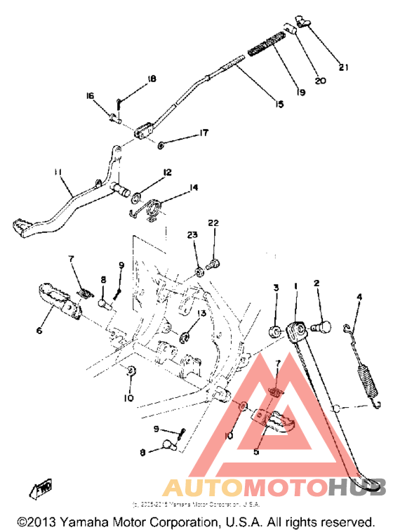 Stand - footrest - brake pedal