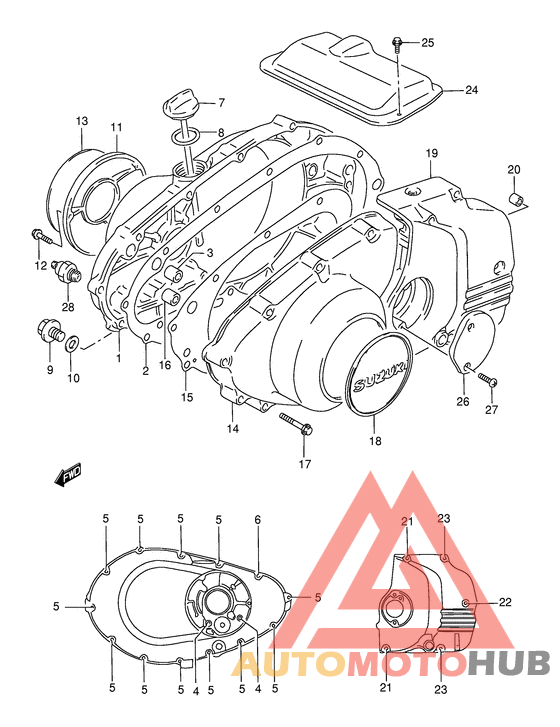 Crankcase cover ass`y  (v