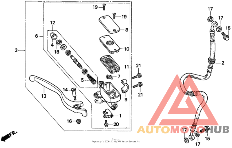 Fr. brake master cyl.