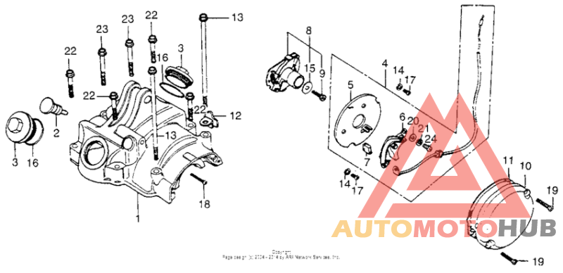 Cylinder head cover + points