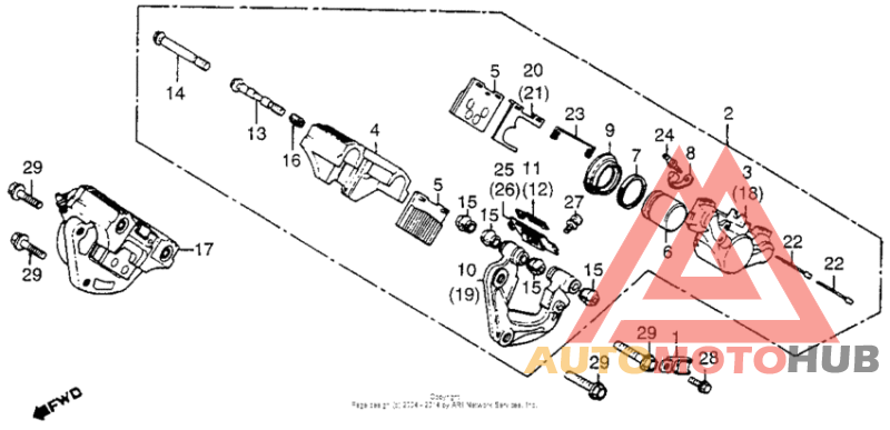 Front brake caliper 81