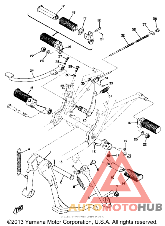 Stand - footrest - brake pedal