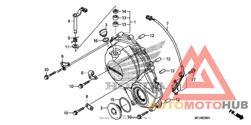 Right crankcase cover (2)