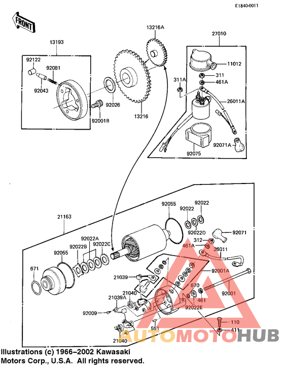 Starter motor/starter clutch