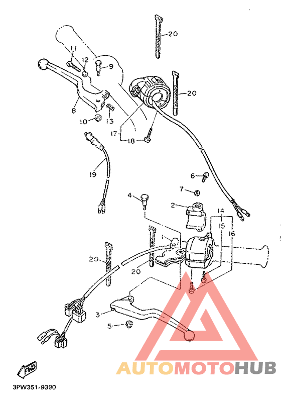 Handle switch. lever