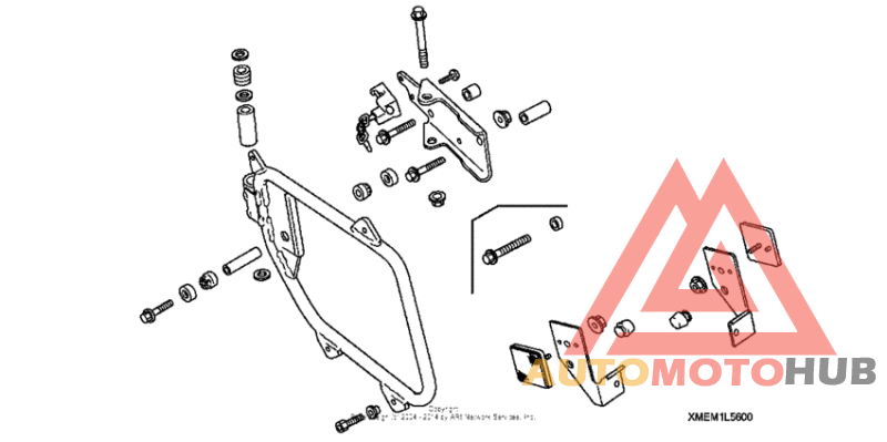 Saddlebag mounting bracket