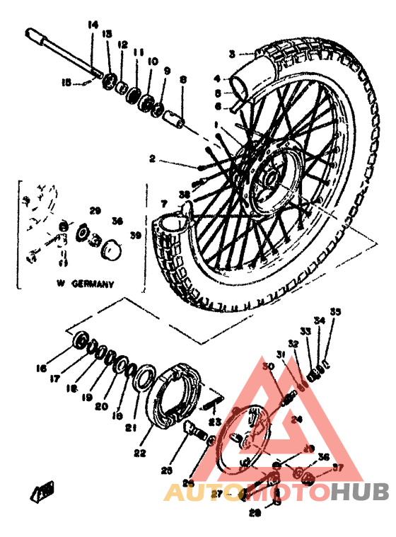 Переднее колесо