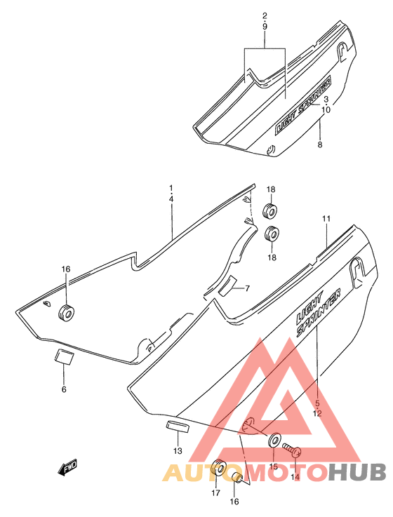 Обтекатель задний