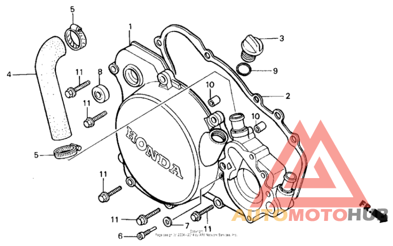 Right crankcase cover 84-86
