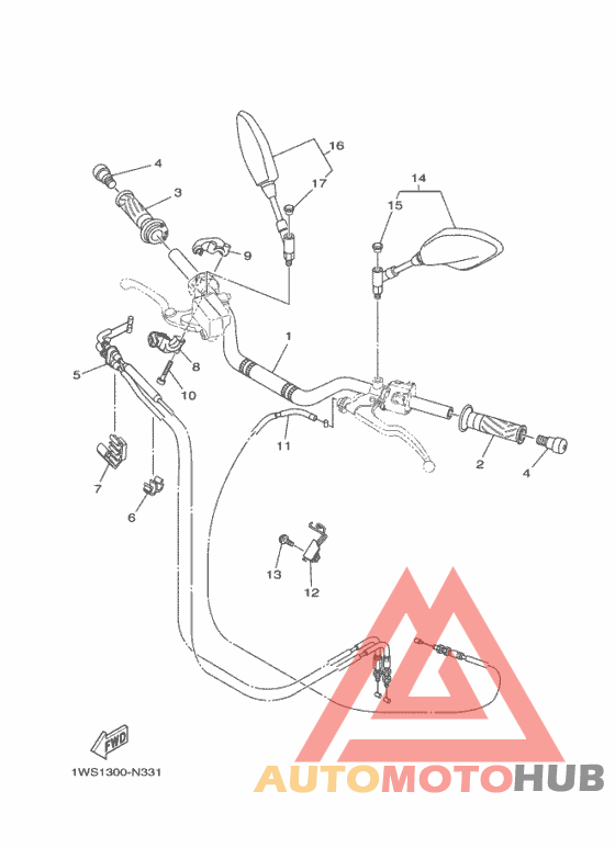 Steering handle & cable