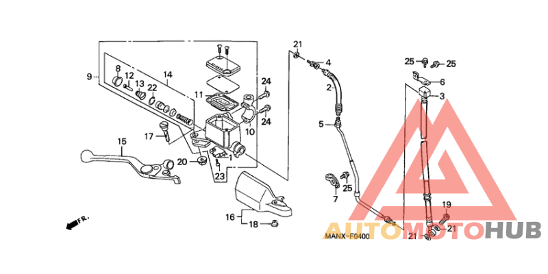 Fr. brake master cylinder