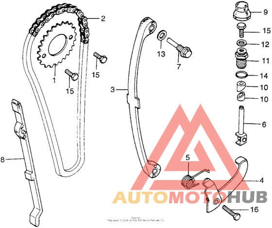 Cam chain + tensioner