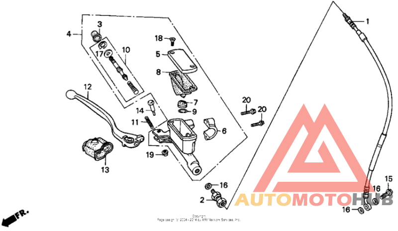 Fr. brake master cyl. 96-97