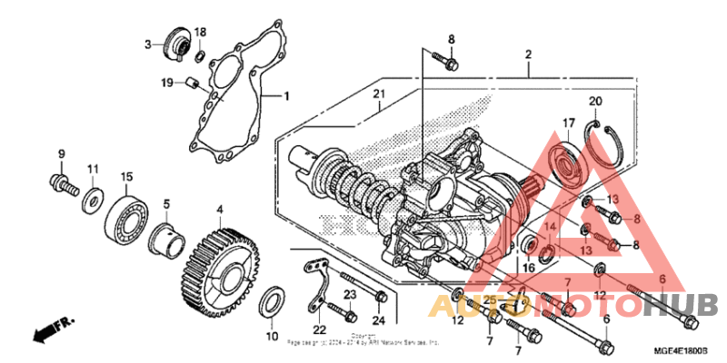 Side gear case
