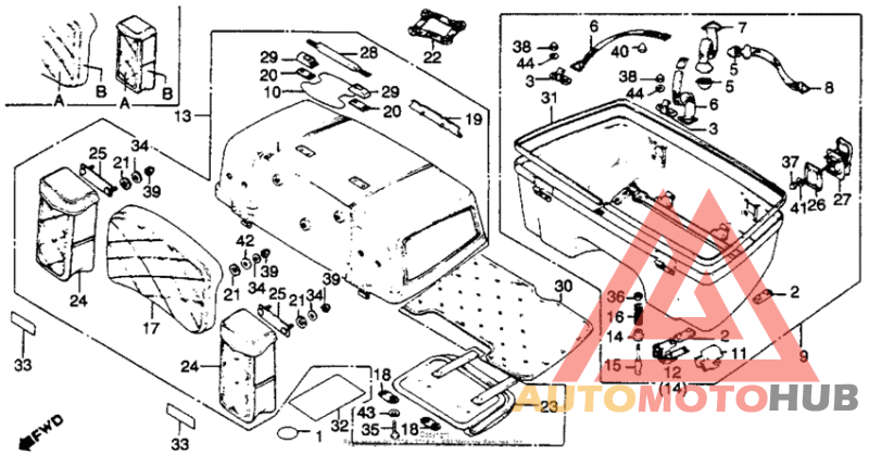 Gl1100a rear trunk