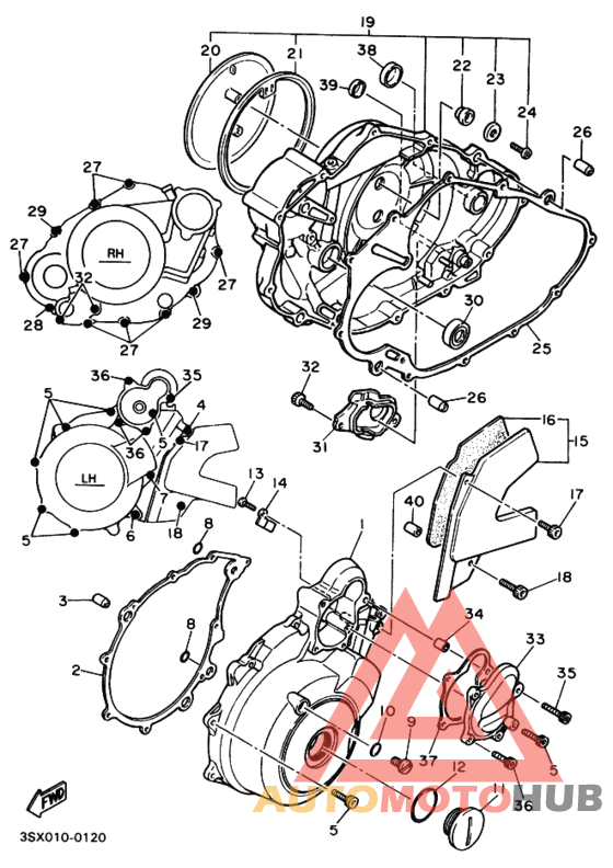 Crankcase cover ass`y  (v