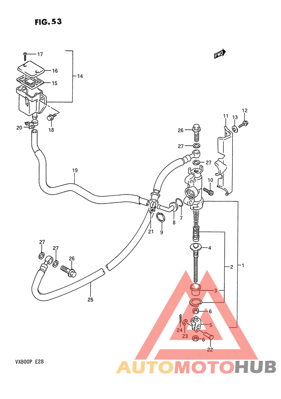 Задний тормозной цилиндр