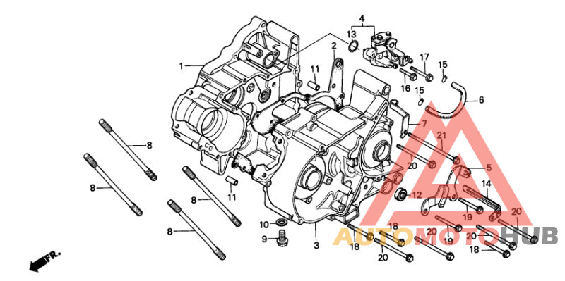 Crankcase/oil pump