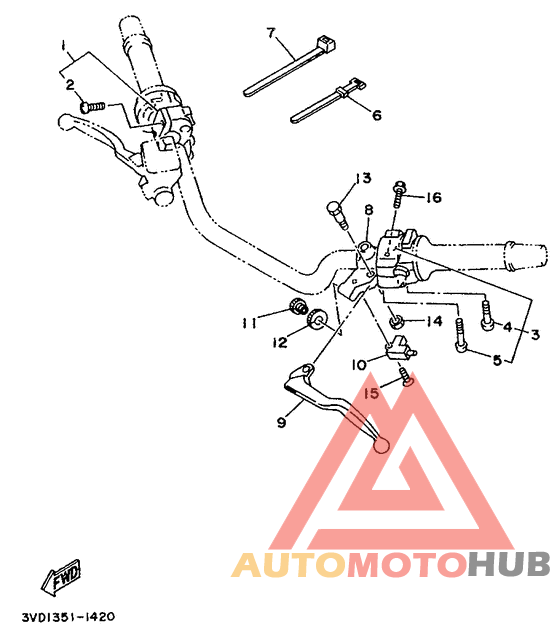 Handle switch. lever
