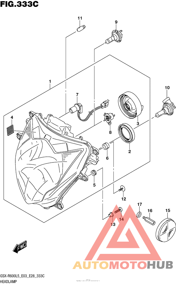 Headlamp (Gsx-R600L5 E33)
