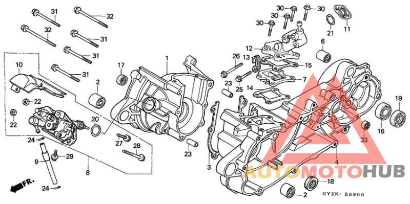 Crankcase/oil pump