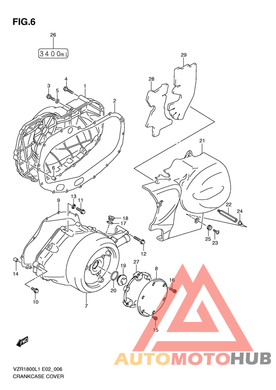 Crankcase cover ass`y  (v