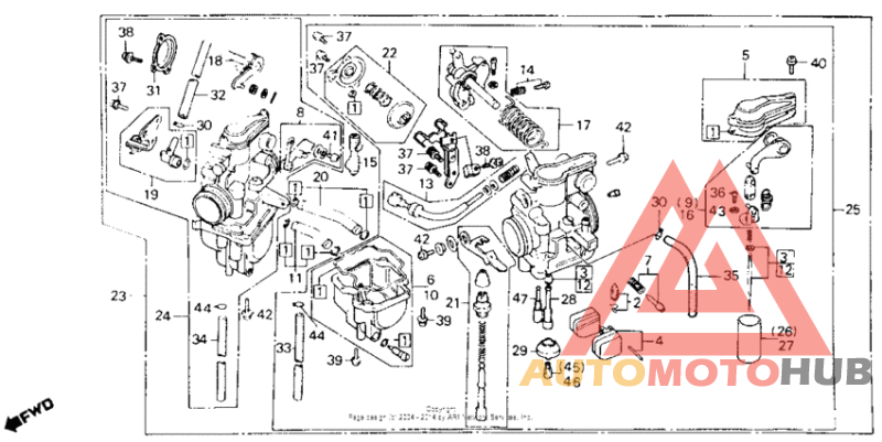 A carburetor 83-85