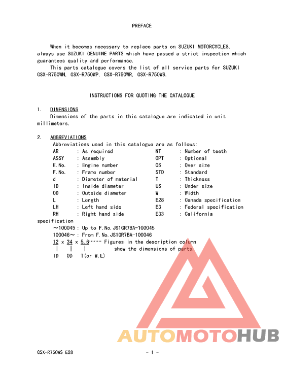 Catalog preface