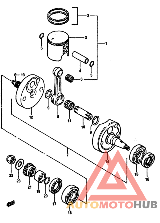 Вал коленчатый